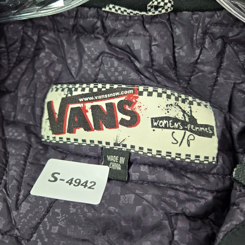 VANS Women Activewear Jacket Small Black Pink Colorblock Snow Full Zip Pocket - Picture 2 of 11